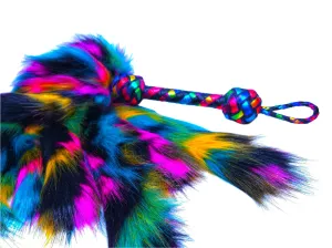 Dark Rainbow Fluffinator Flogger- Made to order
