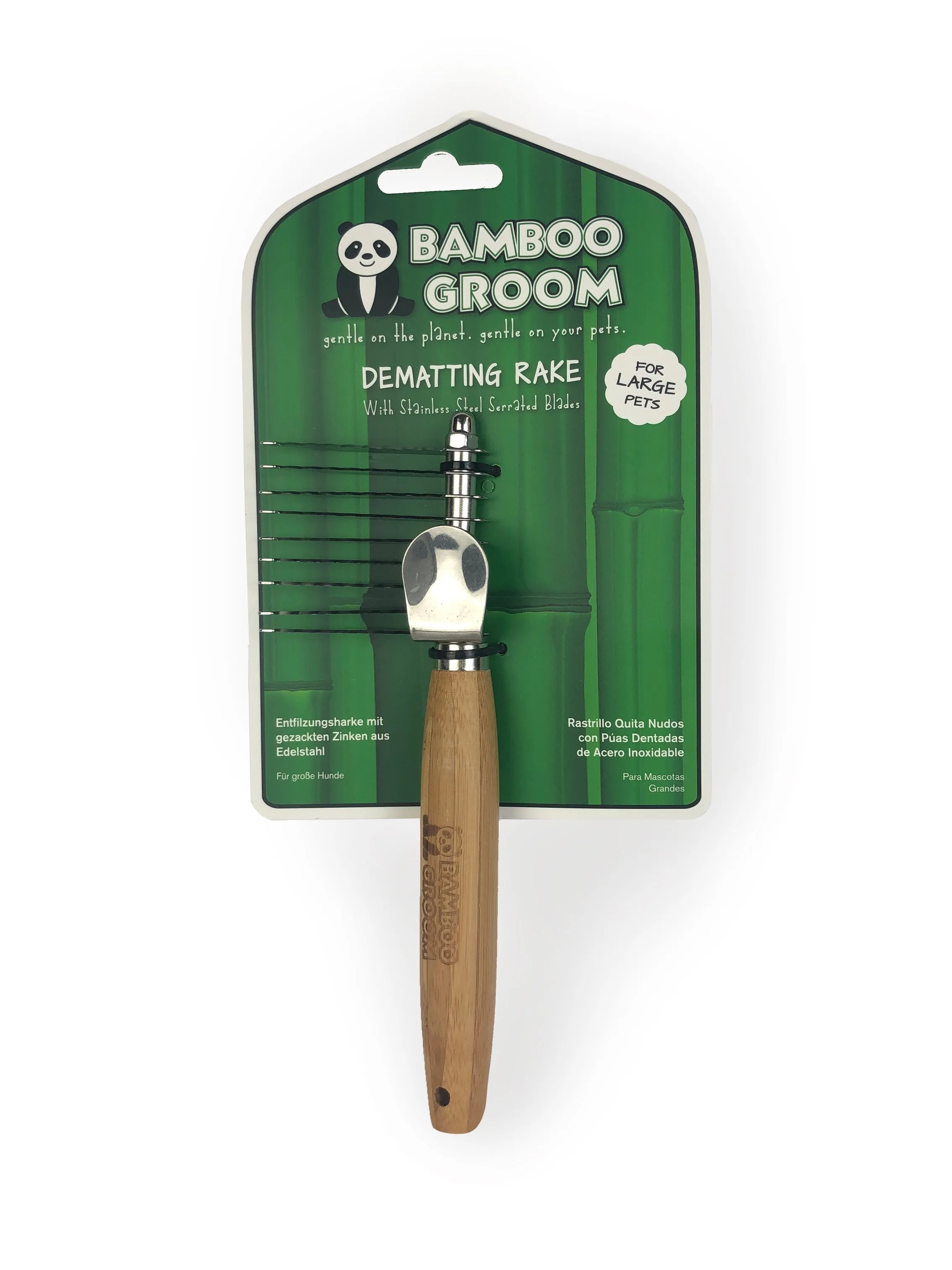 Dematting Rake with Stainless Steel Serrated Blades