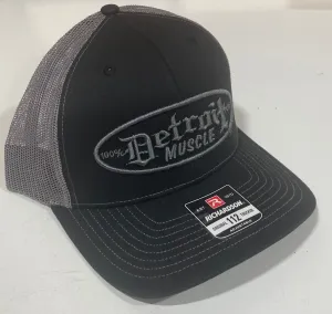 Detroit Muscle Snap-Back Black and Grey Trucker Hat