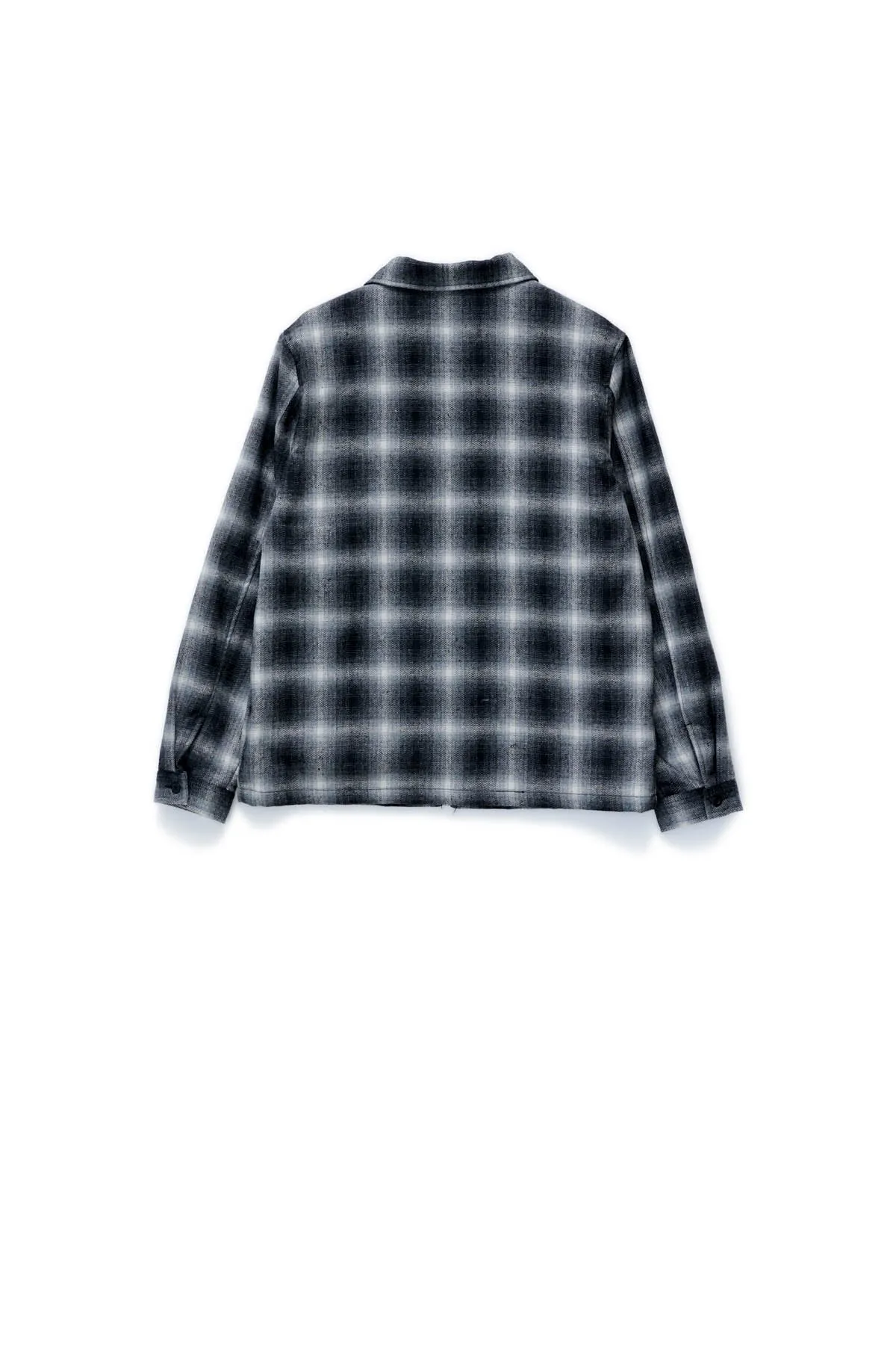 DICE CHECK ZIP SHIRT - BLACK