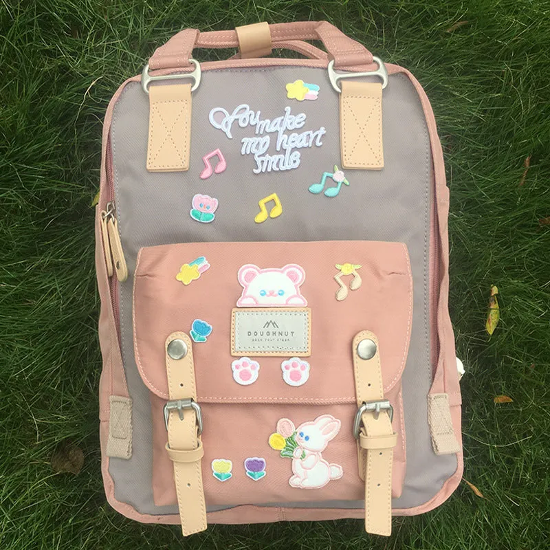 Doughnut Female Preppy Style The Campus Backpacks