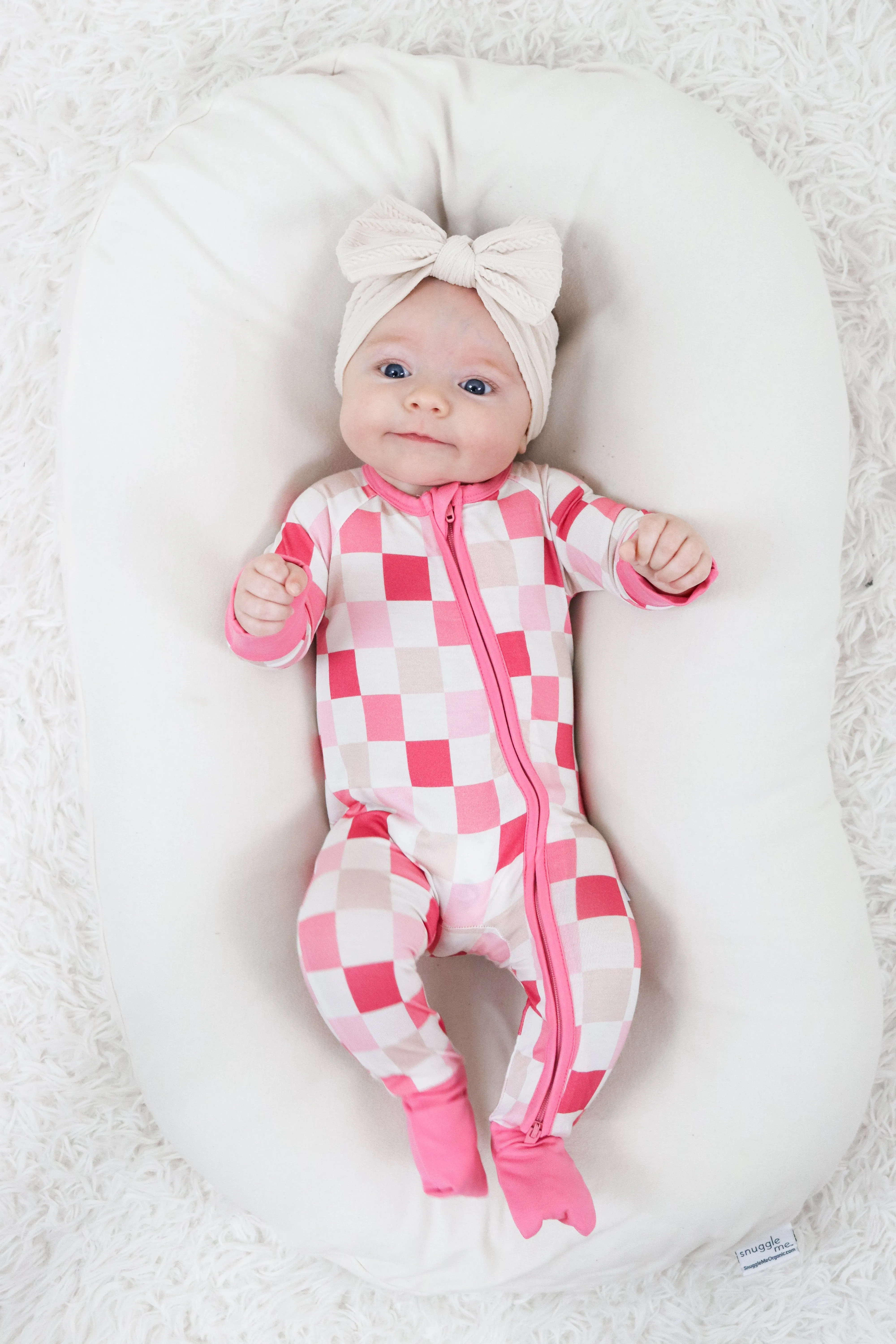 Dreamy Pink Checkers Dream Romper