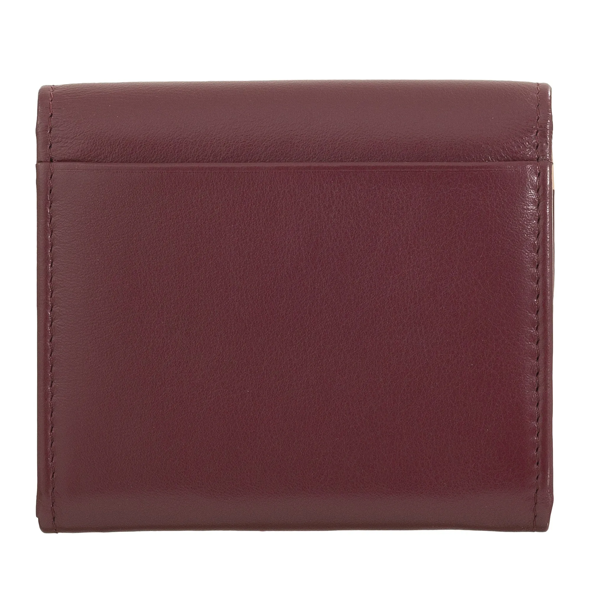 DUDU Mini Women's Slim Portfolio In Vera Leather with Zip holder, button closure, compact colored wallets