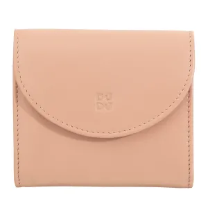 DUDU Mini Women's Slim Portfolio In Vera Leather with Zip holder, button closure, compact colored wallets