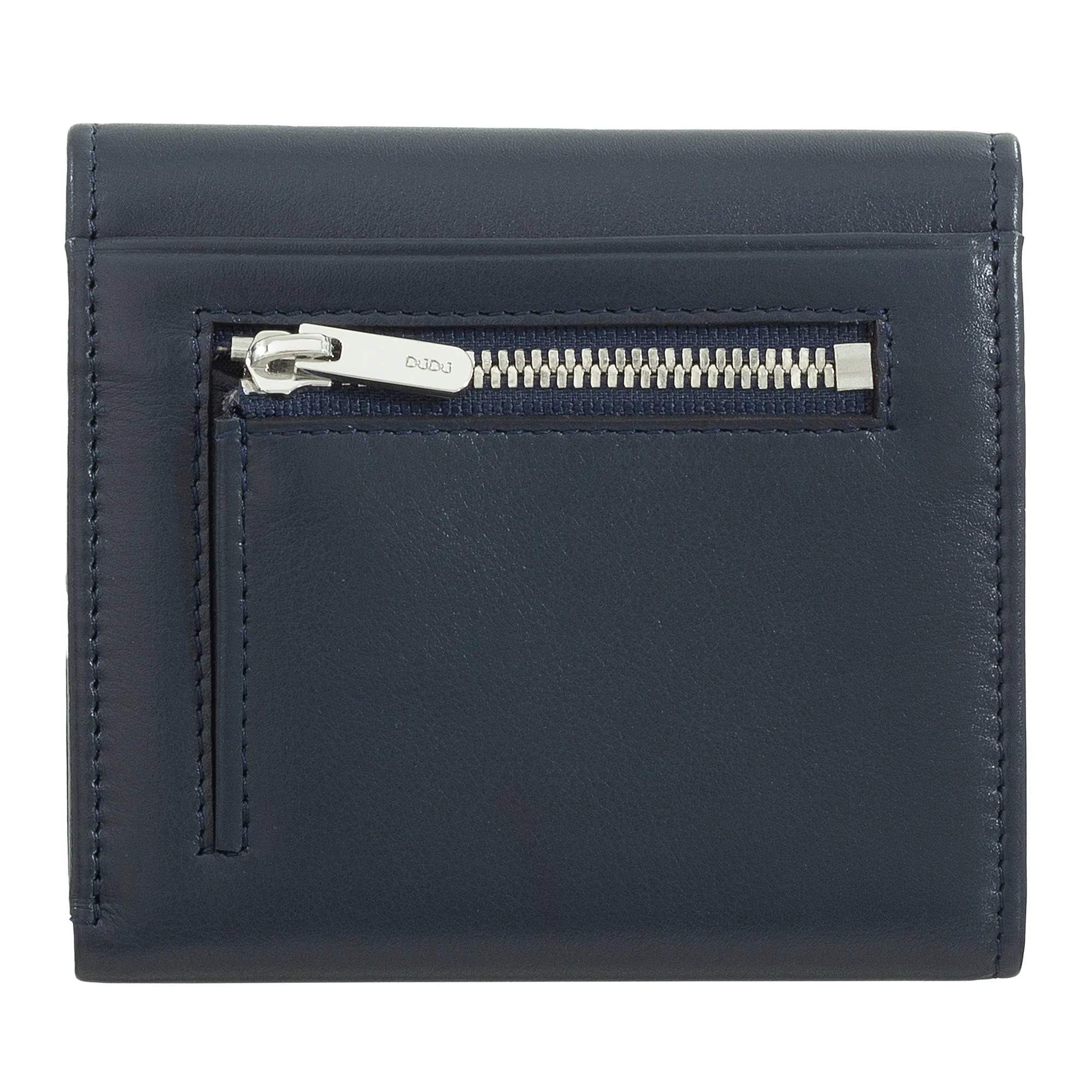 Dudu Women's Wallet In Small Soft Leather Small, Carecarter Pockets, Banknotes holder, Rear zipper For Coins, RFID wallets with colored button closure