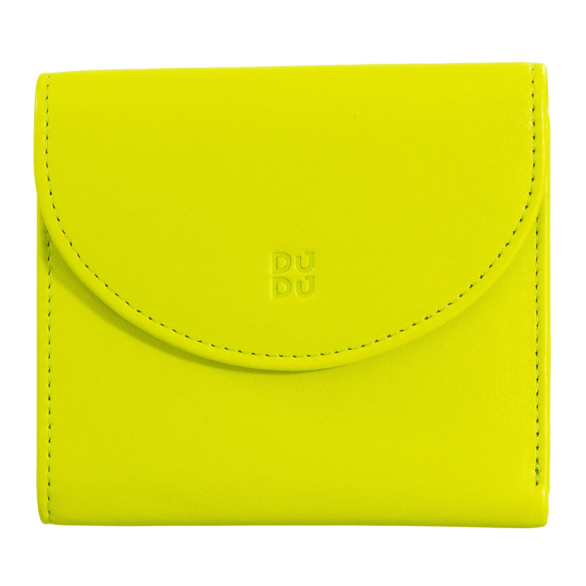 Dudu Women's Wallet In Small Soft Leather Small, Carecarter Pockets, Banknotes holder, Rear zipper For Coins, RFID wallets with colored button closure