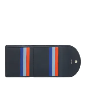 Dudu Women's Wallet In Small Soft Leather Small, Carecarter Pockets, Banknotes holder, Rear zipper For Coins, RFID wallets with colored button closure