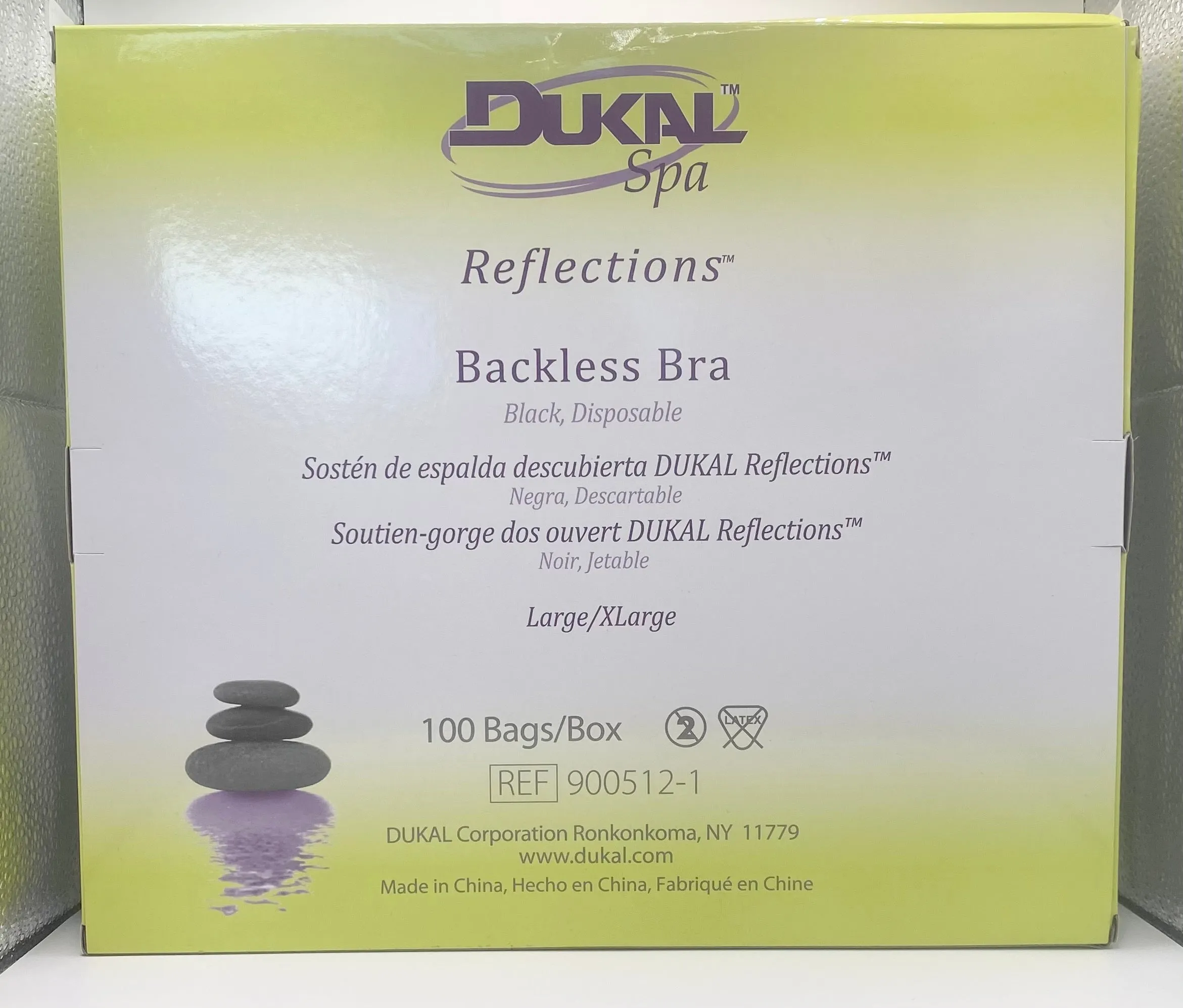 Dukal - Reflections Disposable Backless Bra (Black)(100 Bags/Box)