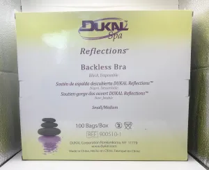 Dukal - Reflections Disposable Backless Bra (Black)(100 Bags/Box)