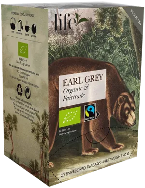 Earl Grey Black tea Life by Follis 20 Teabags