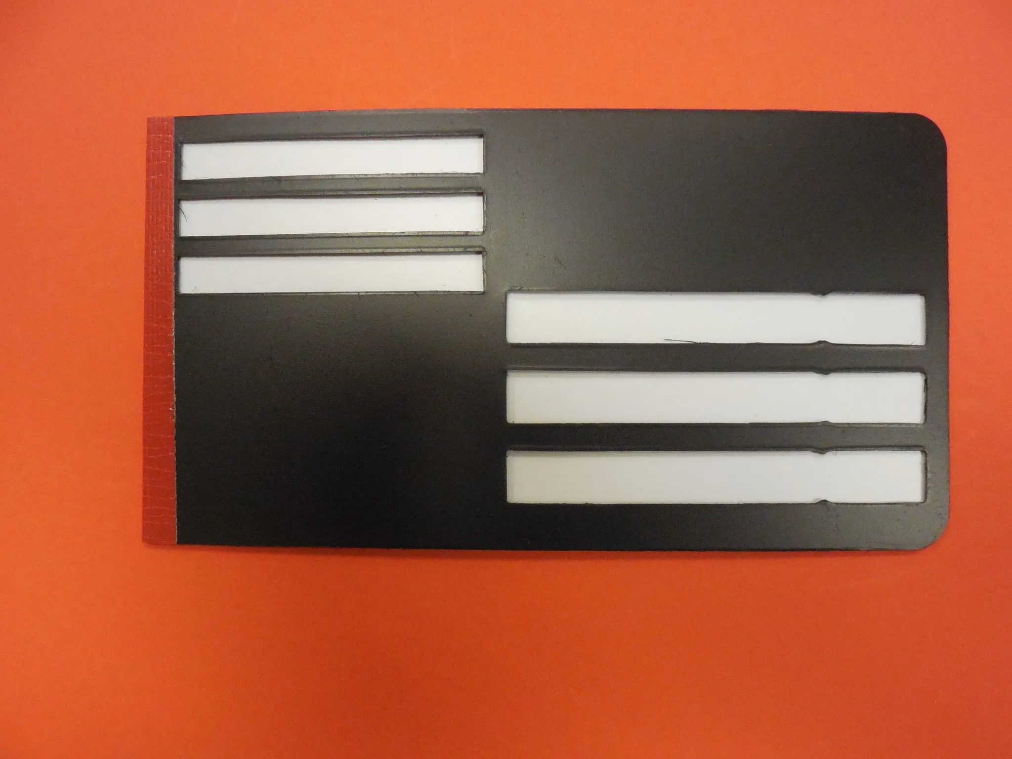 Envelope Guide Hinged Red Tape