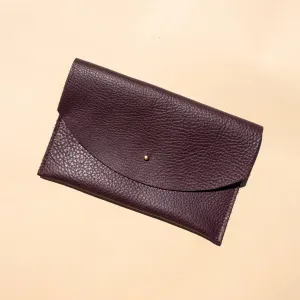 Envelope Pouch Plum Leather