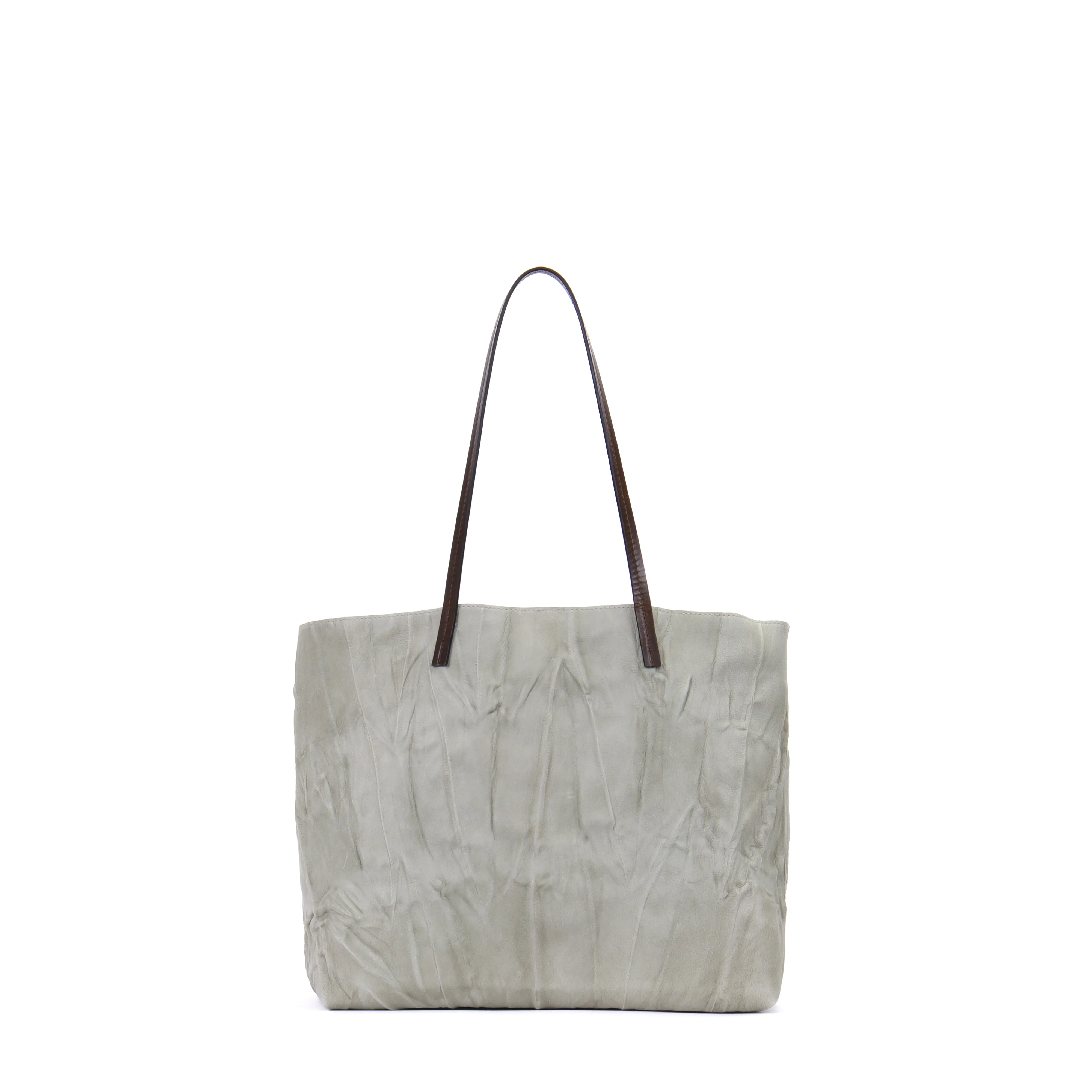 ESSENTIAL TOTE CEMENT PLEATED SHEEPSKIN