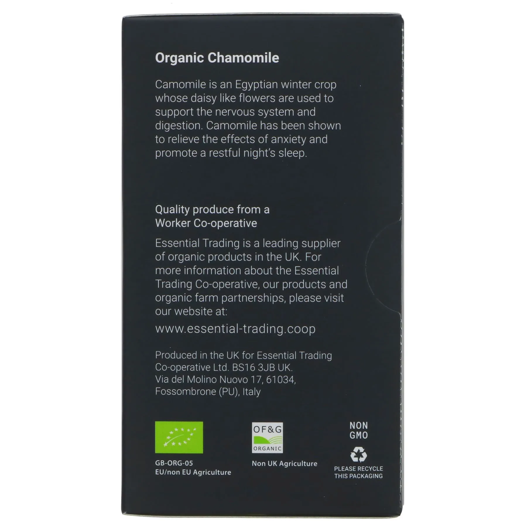 Essential Trading | Camomile Herbal Infusion - 100% Plastic Free | 20 bags