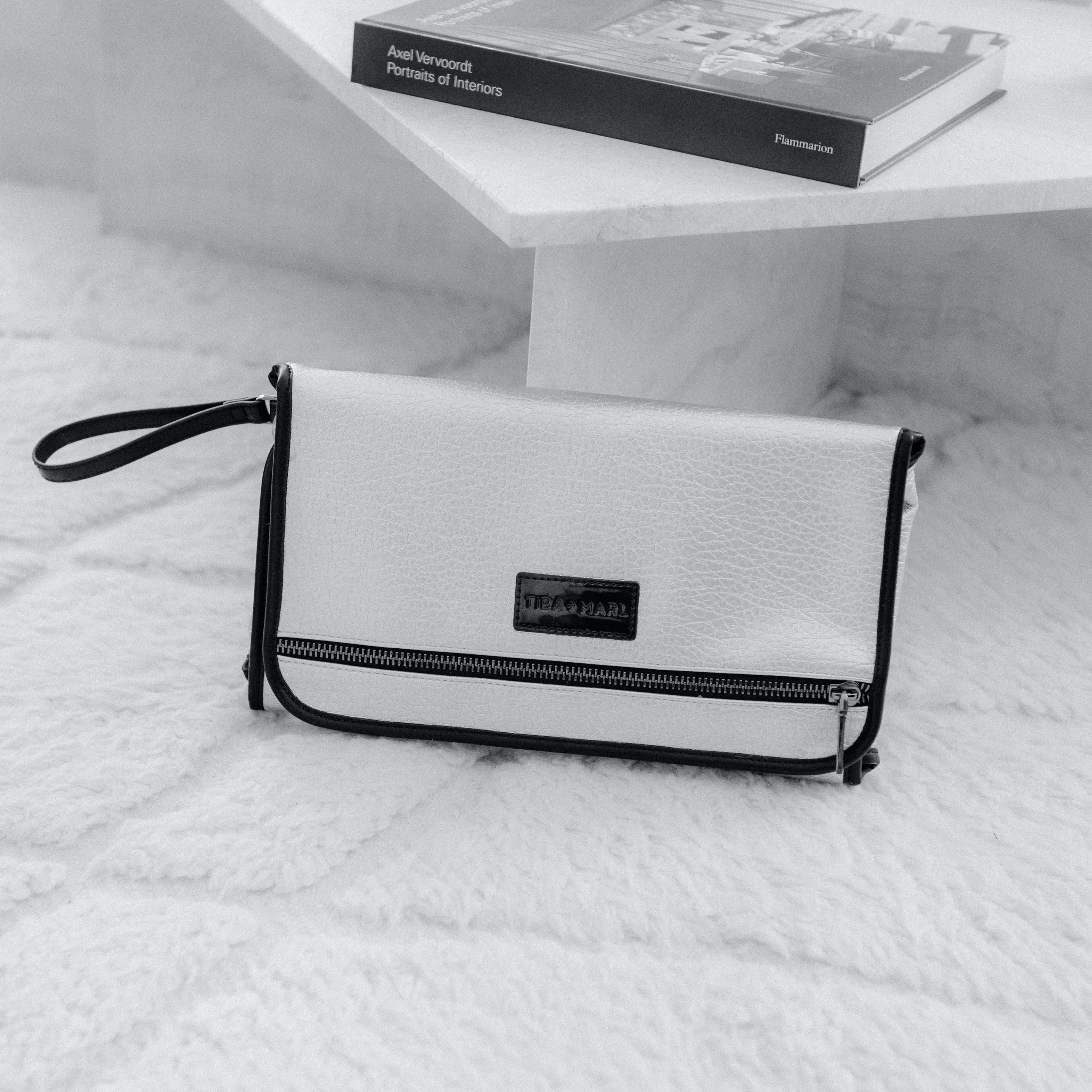 Etta Fold-Away Change Mat Clutch (Silver)