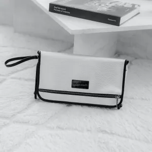 Etta Fold-Away Change Mat Clutch (Silver)