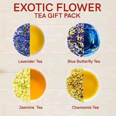 Exotic Flowers Gift Pack - Tea Gift Set (16 Tea Bags)