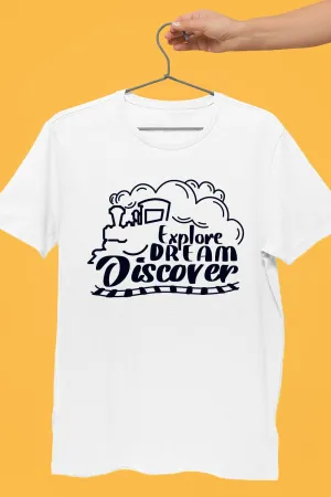 Explore Dream Discover White Tshirt
