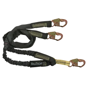 FallTech 8243Y 6' WeldTech® Nomex® Energy Absorbing Lanyard, Double-leg with Steel Snap Hooks (each)