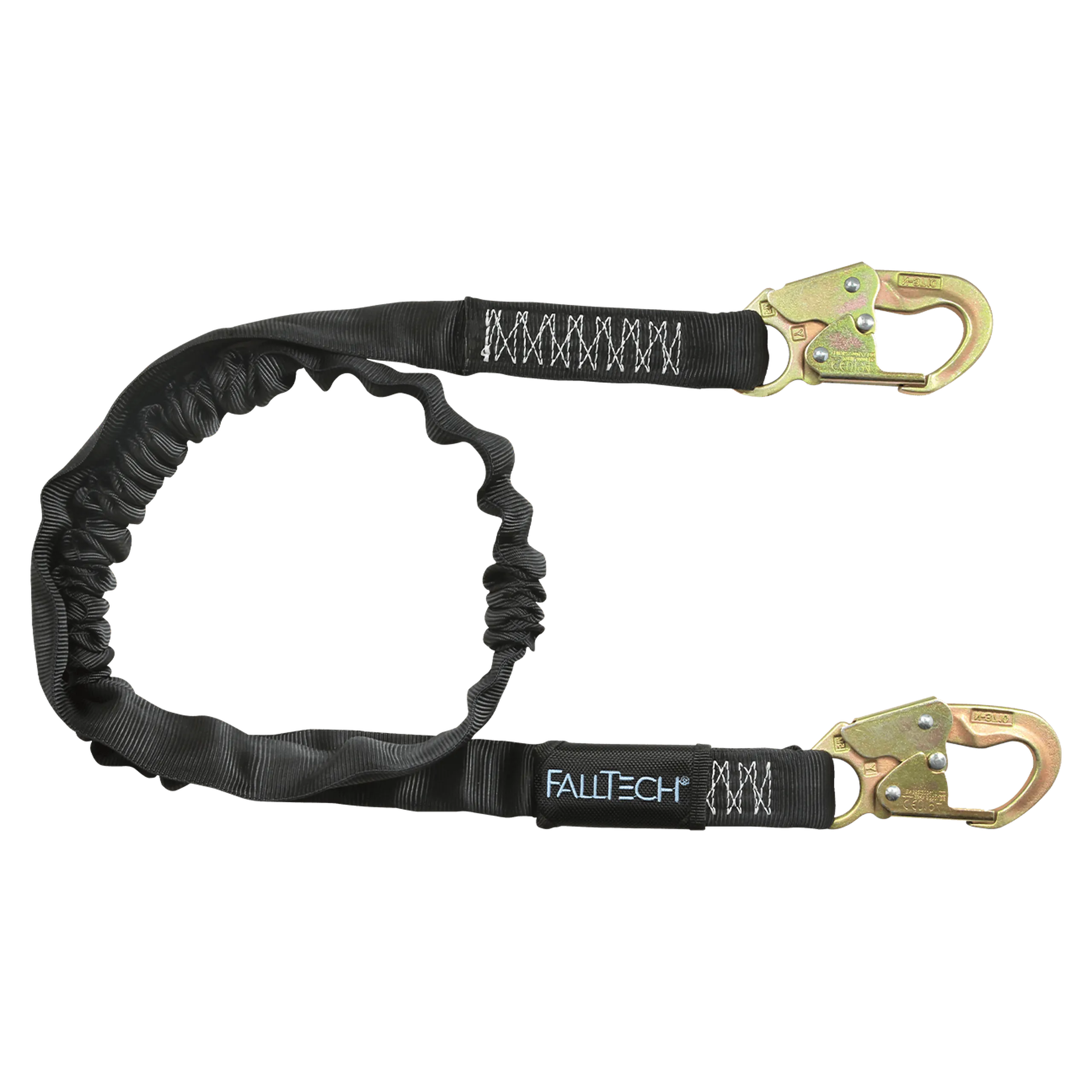 FallTech 8246 6' Heavyweight® Energy Absorbing Lanyard, Single-leg with Steel Snap Hooks (each)