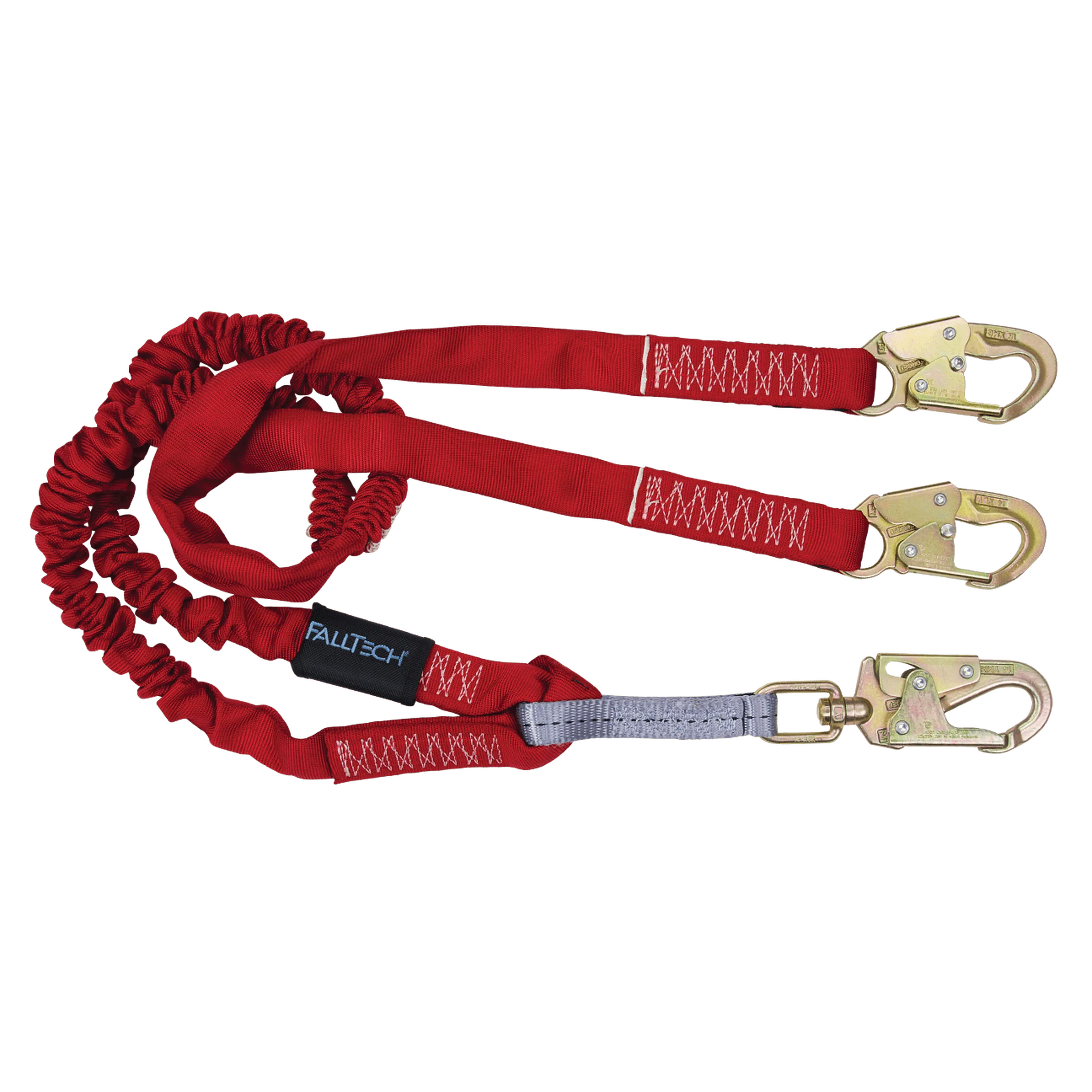 FallTech 8247Y 6' Ironman® Internal 12' free fall Lanyard, Double-leg with Steel Snap Hooks (each)