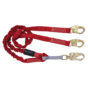 FallTech 8247Y 6' Ironman® Internal 12' free fall Lanyard, Double-leg with Steel Snap Hooks (each)