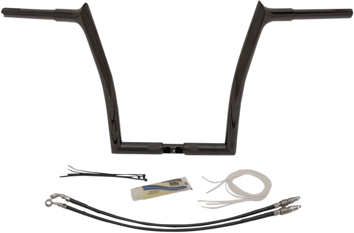 Fat Baggers, Inc. 909314-B 1-1/4in. EZ Install Handlebar Kit with Pointed Top Handlebars - Gloss Black