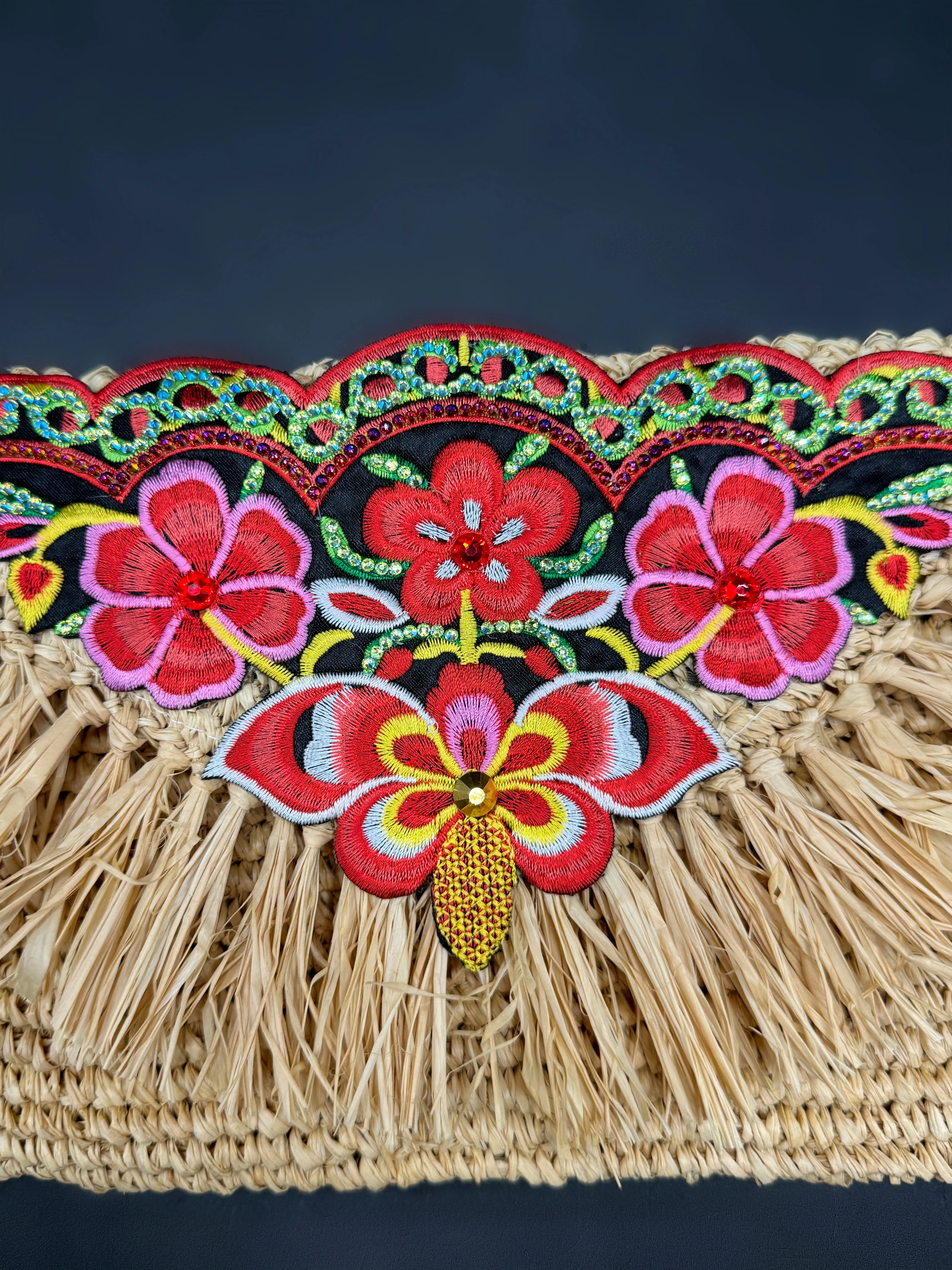 Fiesta Straw Clutch