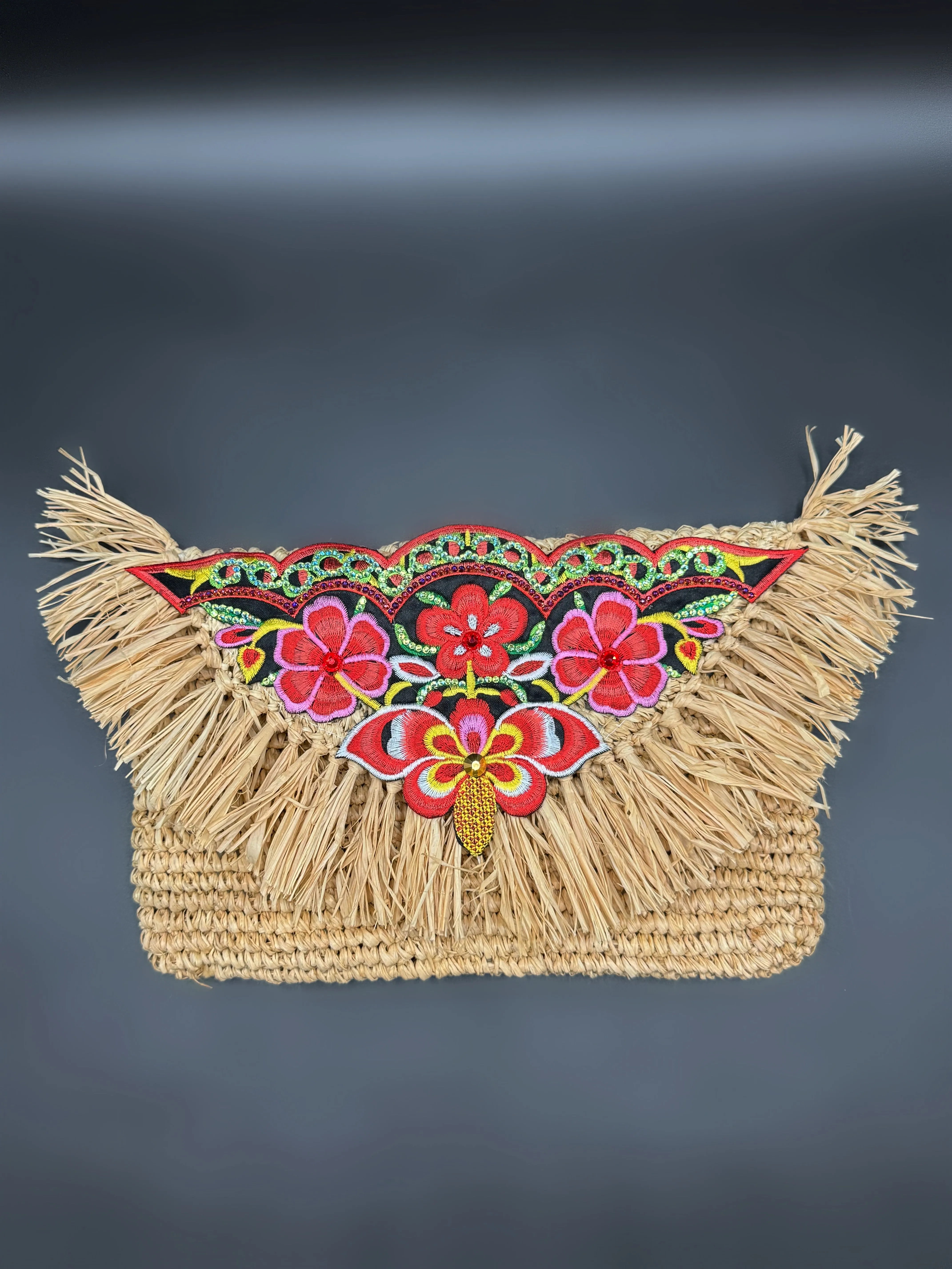 Fiesta Straw Clutch