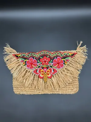 Fiesta Straw Clutch