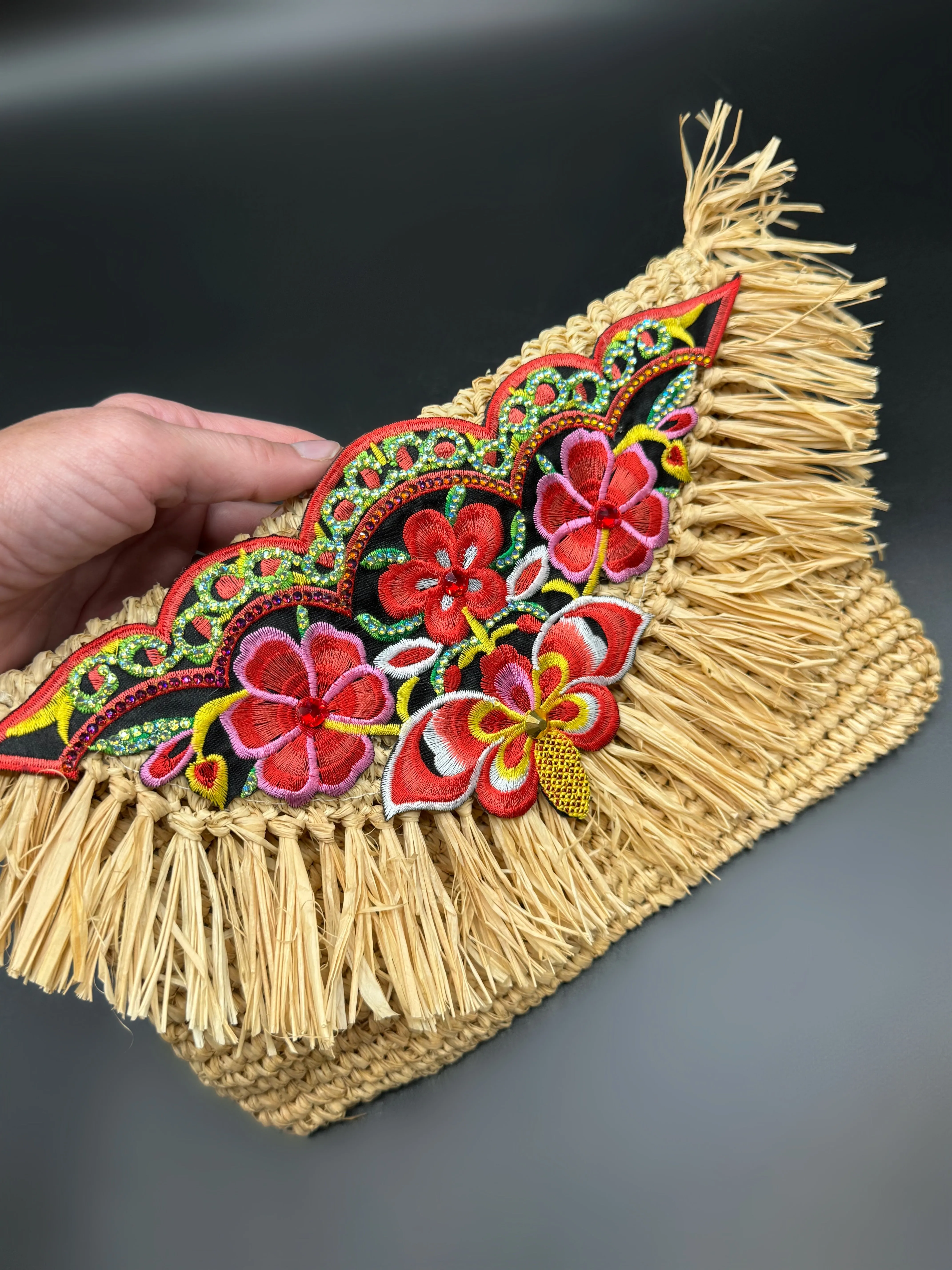 Fiesta Straw Clutch
