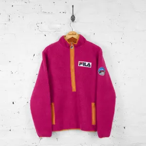 Fila Bella Italia Half Zip Pile Fleece - Pink - S