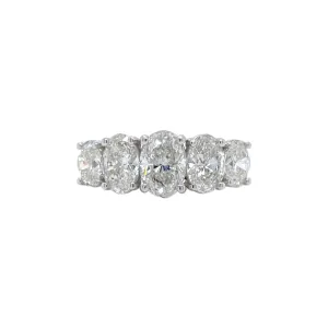 Five Stone Graduating Oval Diamond Ring