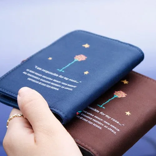 Flap Card Wallet - The Little Prince Deep Brown