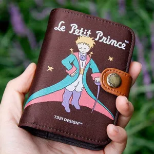 Flap Card Wallet - The Little Prince Deep Brown