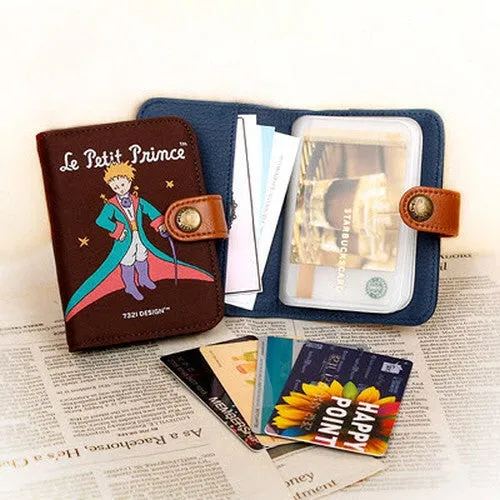 Flap Card Wallet - The Little Prince Deep Brown