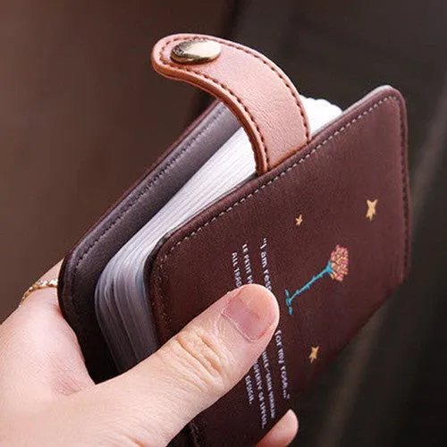 Flap Card Wallet - The Little Prince Deep Brown