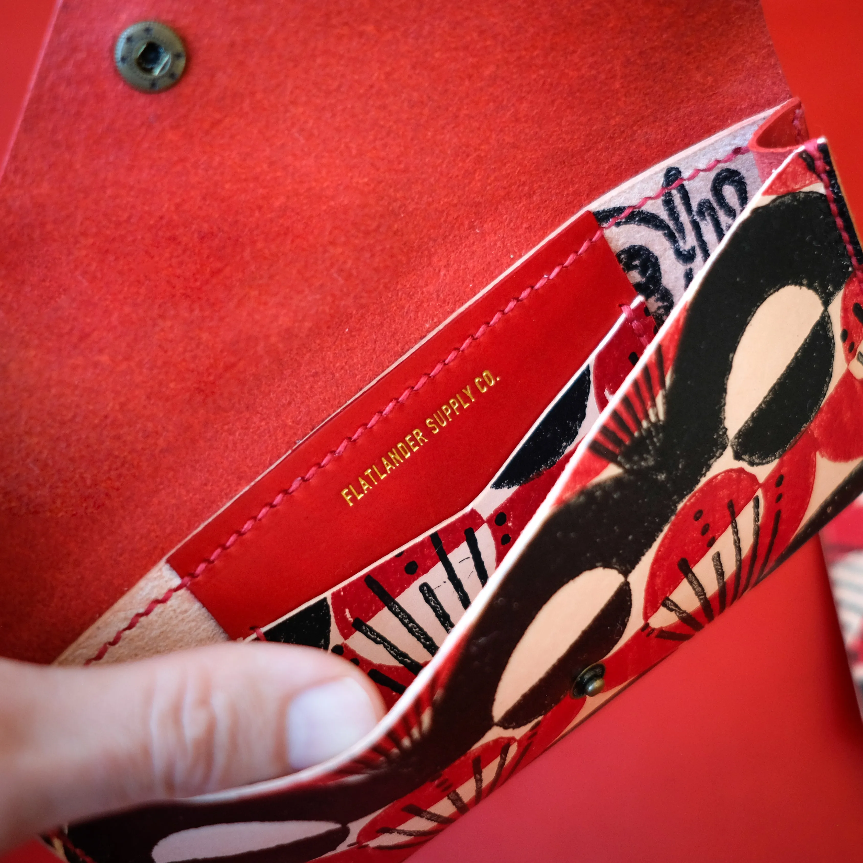 Flatlander Envelop Clutch (featuring original block print by Beenanza Design)