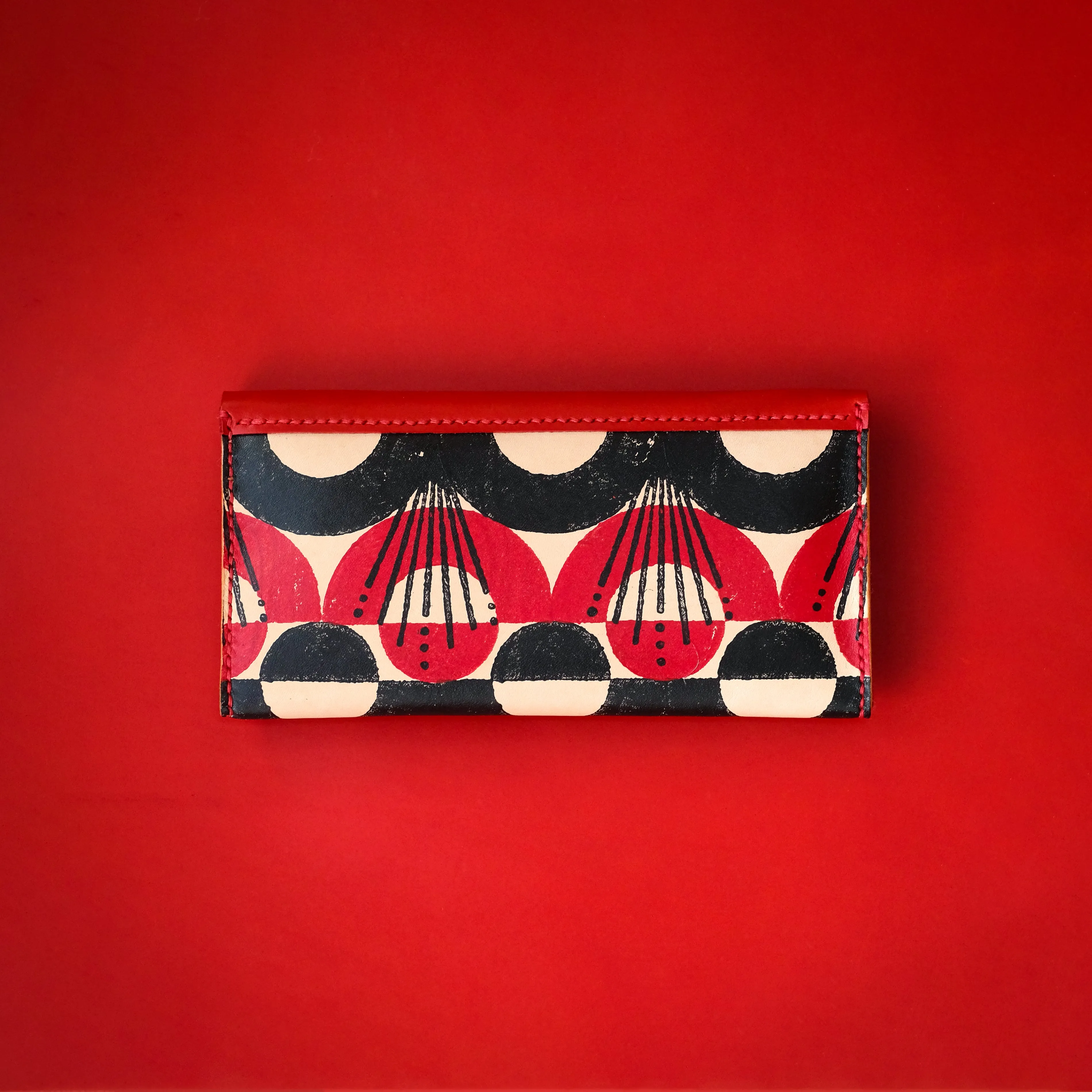 Flatlander Envelop Clutch (featuring original block print by Beenanza Design)