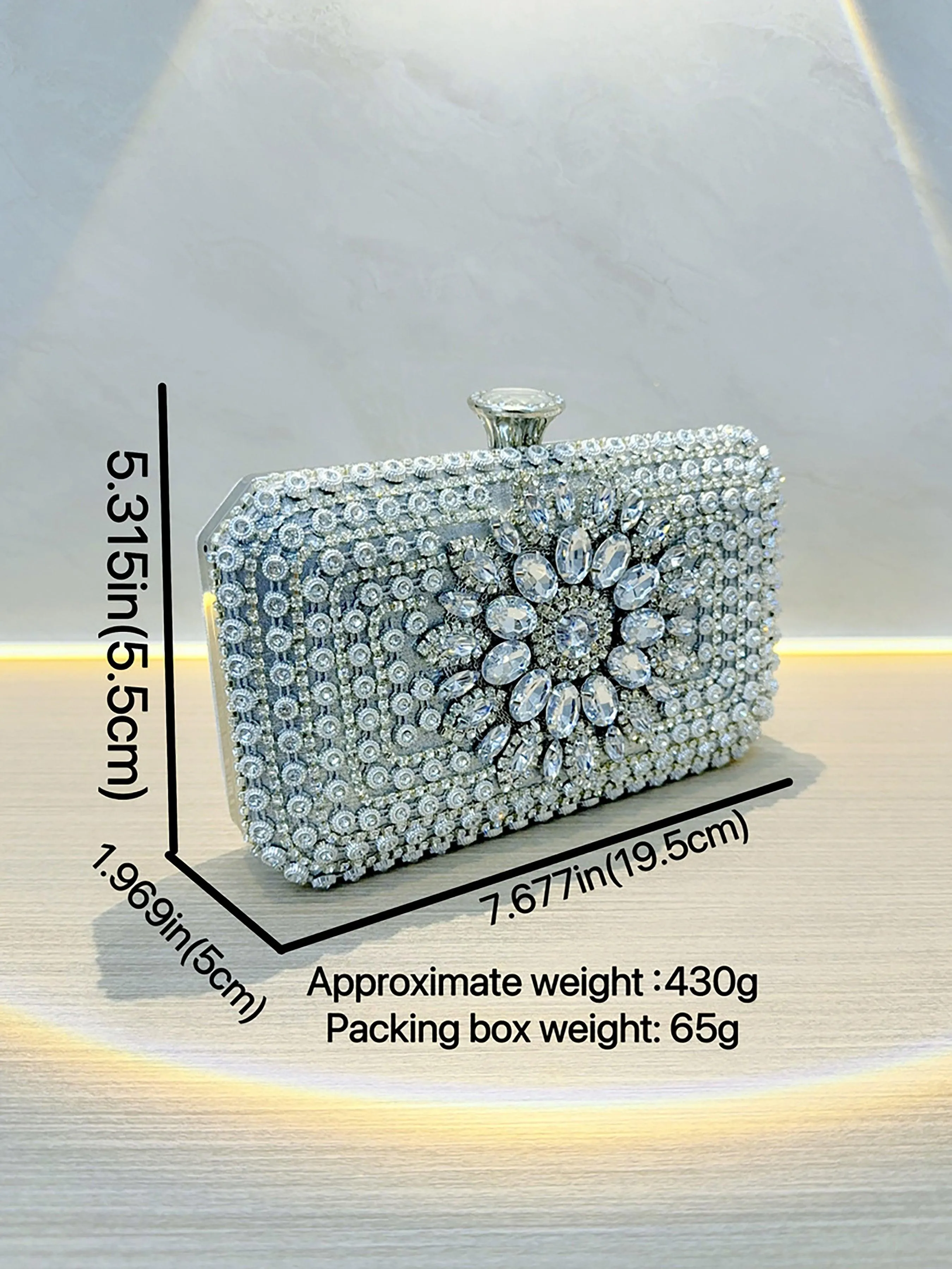 Floral Rhinestone Wedding Dinner Handbag MNBF040