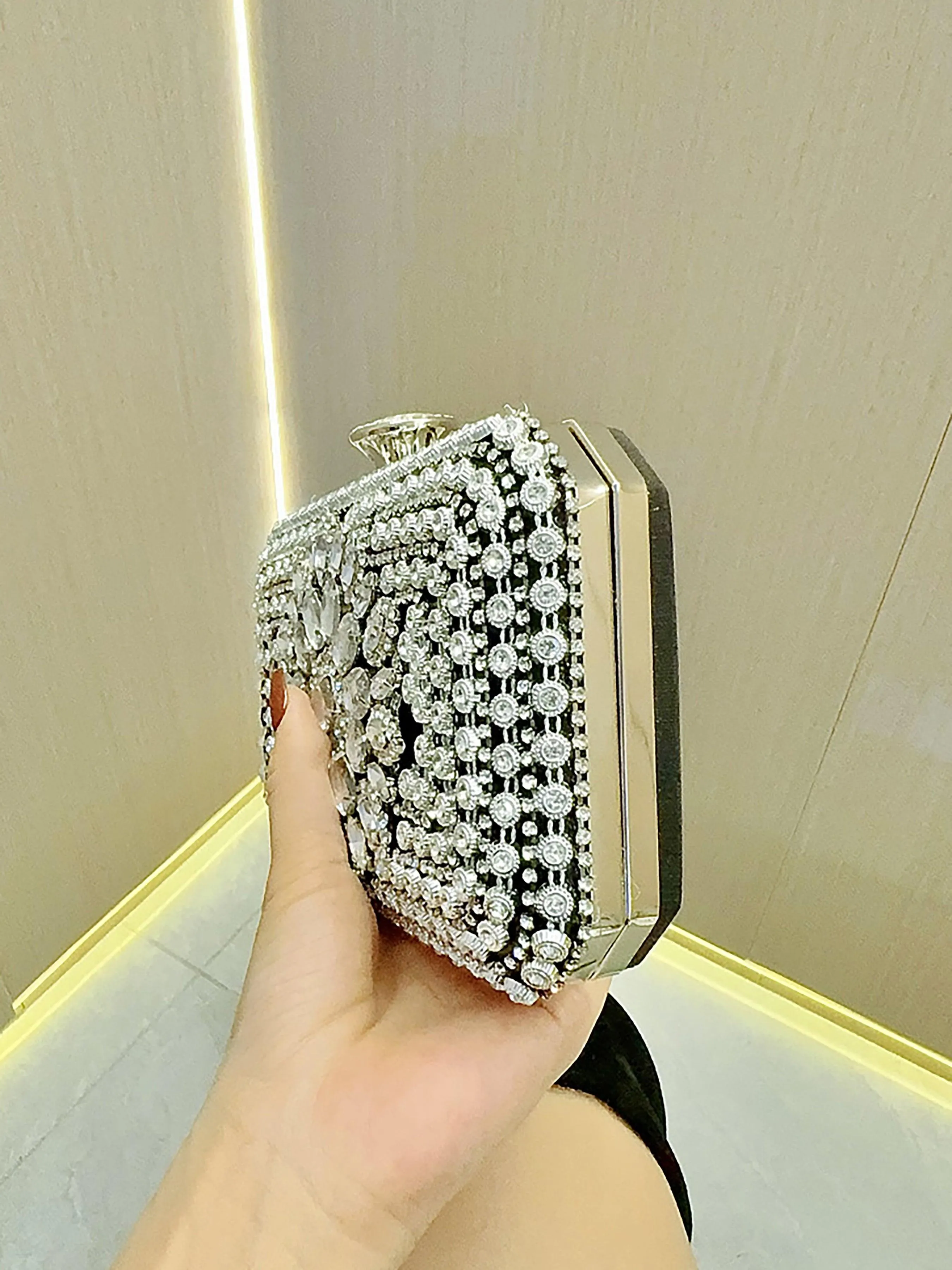 Floral Rhinestone Wedding Dinner Handbag MNBF040