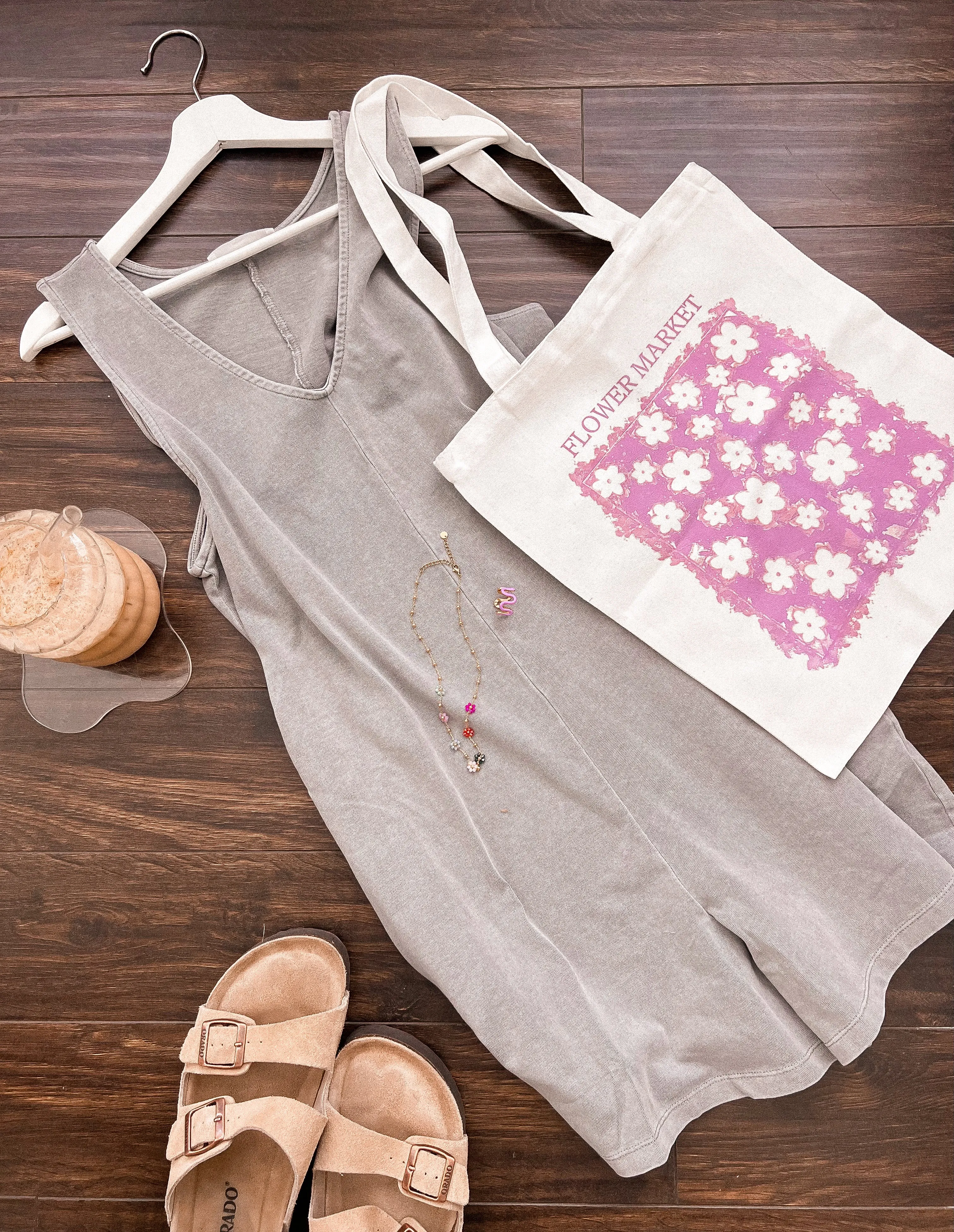 Flower market tote bag