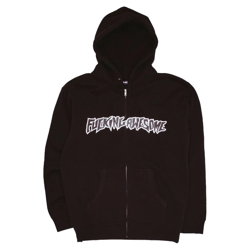 FUCKING AWESOME STAMP LOGO ZIP HOODIE - BLACK