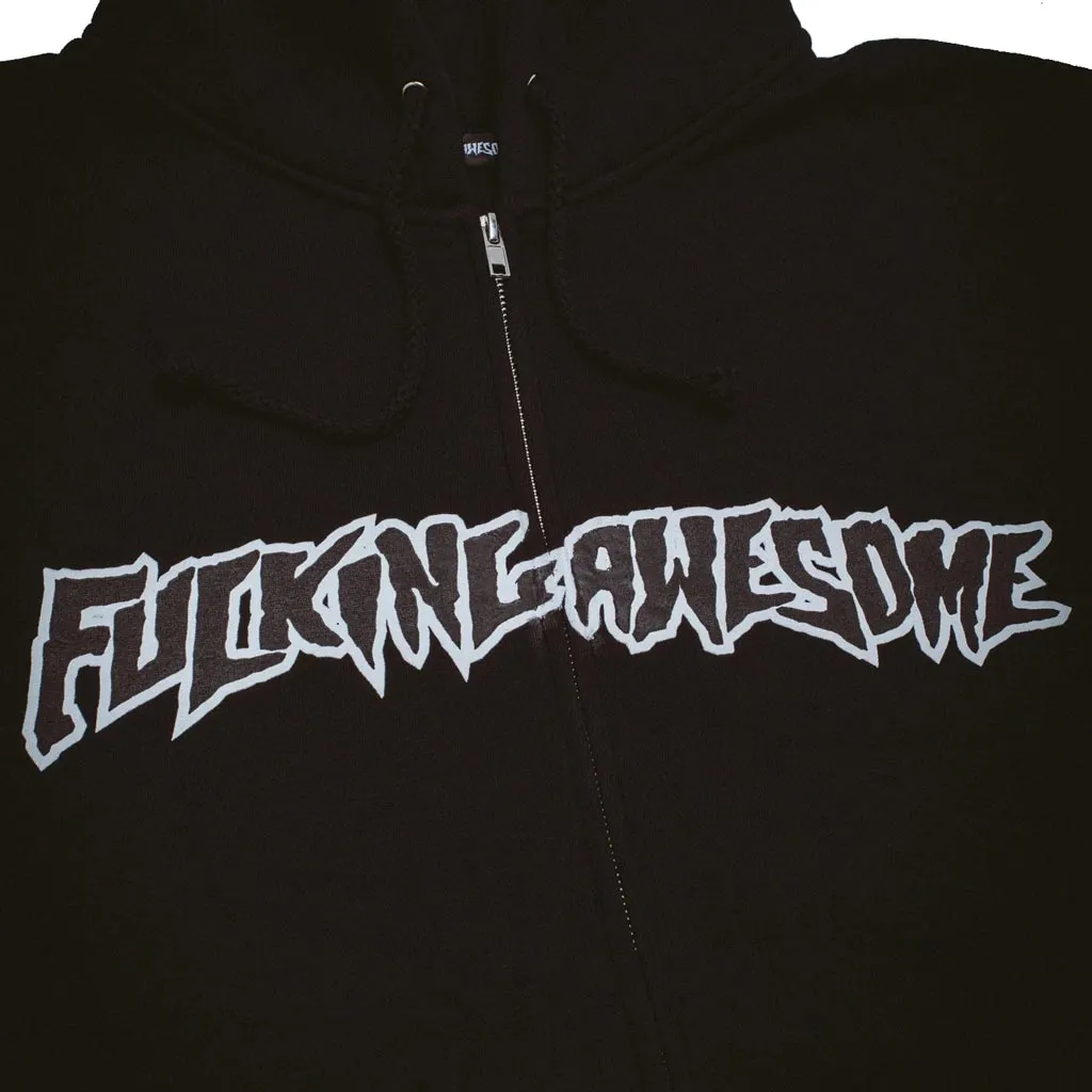 FUCKING AWESOME STAMP LOGO ZIP HOODIE - BLACK