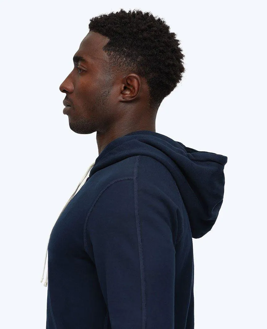 Full Zip Hoodie Midweight Terry Navy