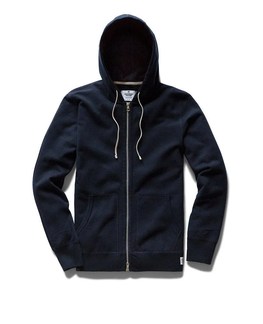 Full Zip Hoodie Midweight Terry Navy