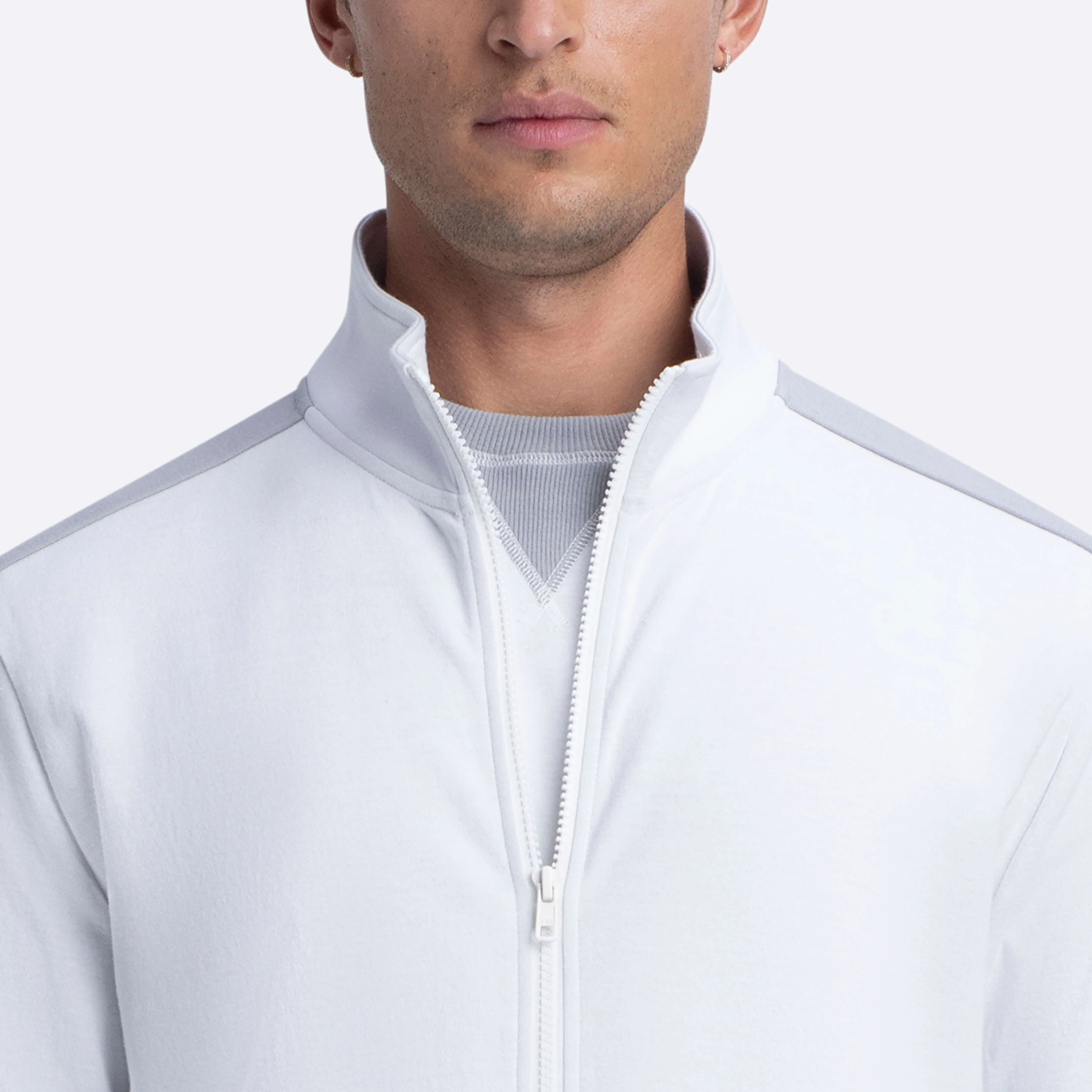 Full Zip Mock Neck Sweatshirt