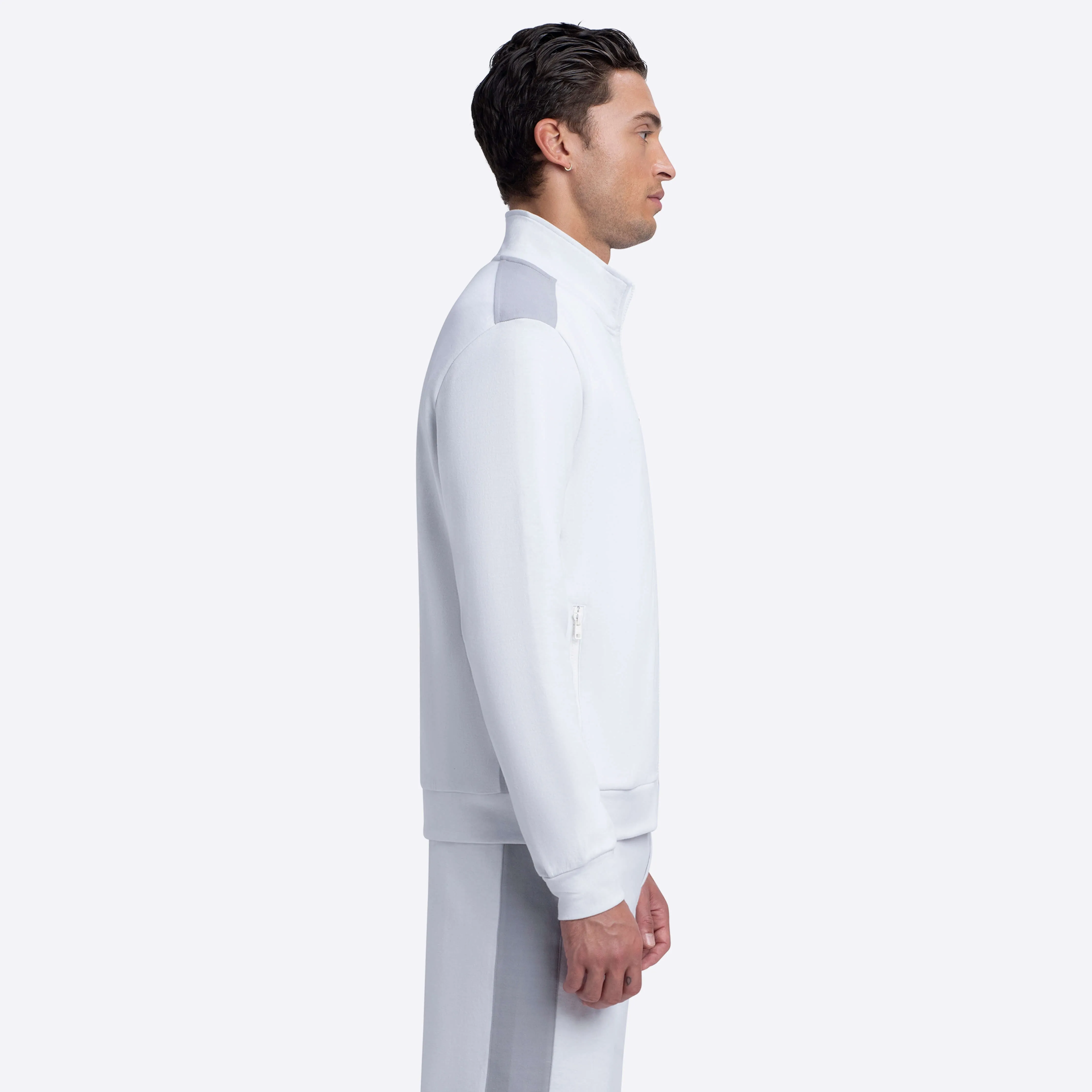 Full Zip Mock Neck Sweatshirt