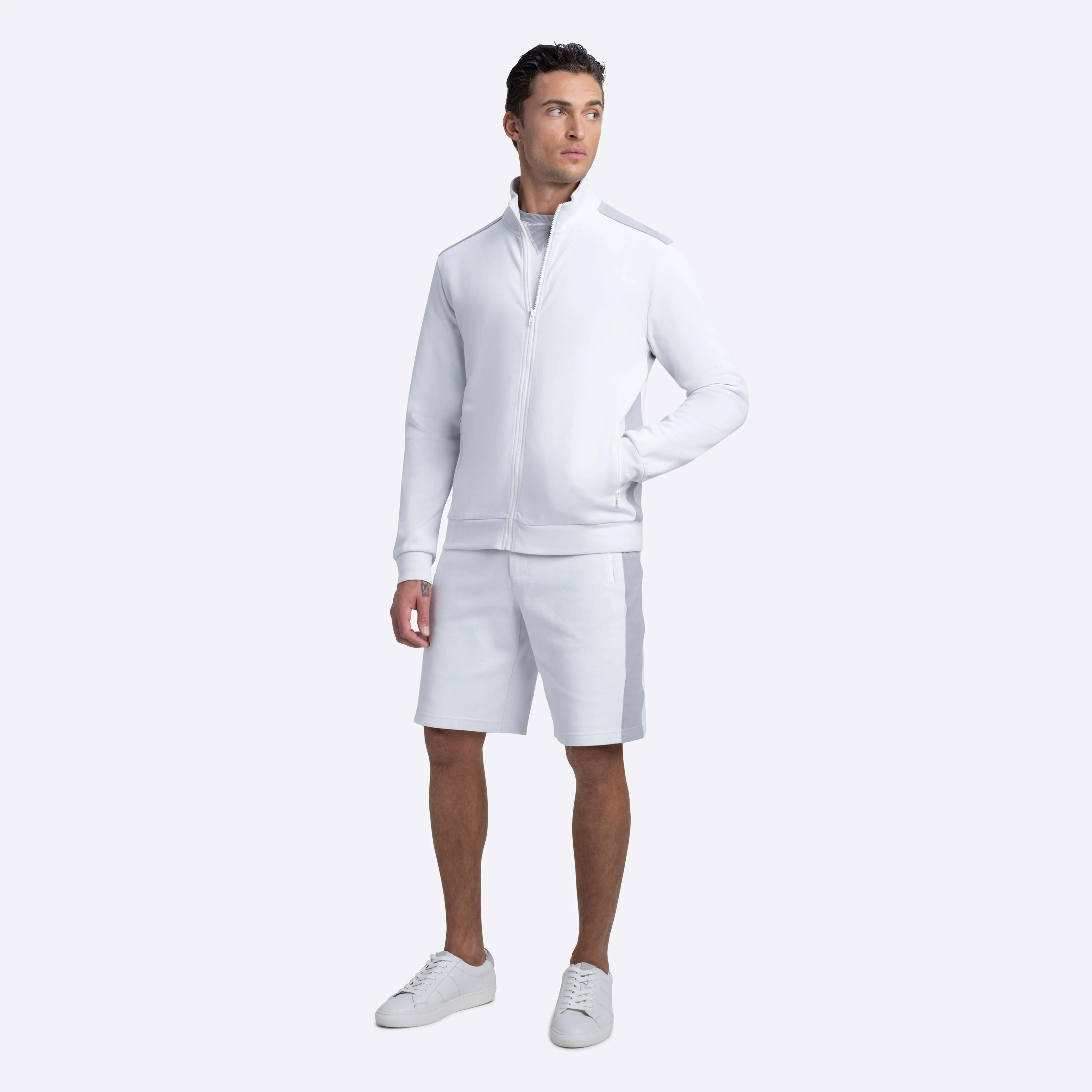 Full Zip Mock Neck Sweatshirt