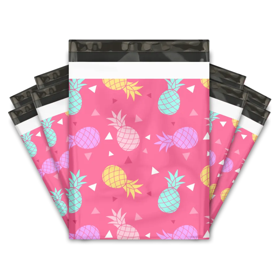 Fun pineapples 10x13 premium poly mailer - set of 10